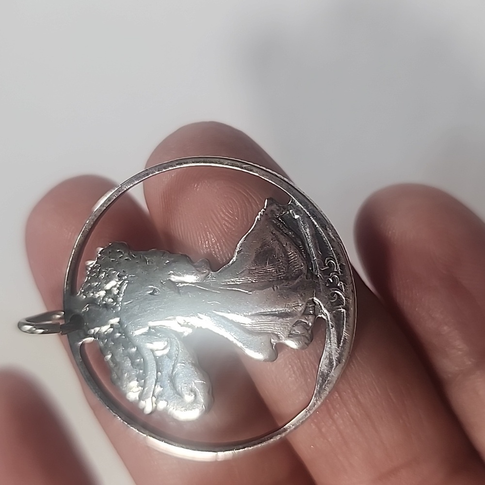 1935 Walking Liberty Half Dollar Coin Pendant. - Picture 5 of 5